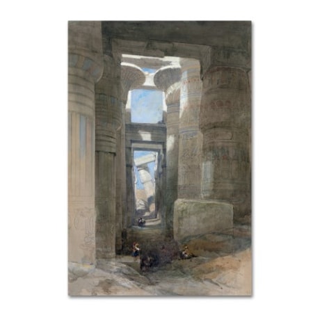 David Roberts 'The Great Temple Of Amon Karnak' Canvas Art,12x19